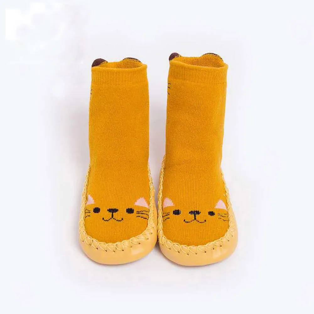 Новое поступление года, милые рождественские носки-тапочки для новорожденных мальчиков и девочек Нескользящие Детские носки хлопковые нескользящие носки для малышей