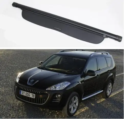 

High Qualit Car Rear Trunk Cargo Cover Security Shield Screen shade Fit For Peugeot 4007 2007-2012 (Black,Beige) BY EMS
