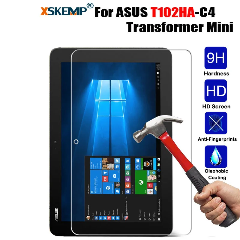 

XSKEMP 0.3mm Transparent Real Tempered Glass For ASUS T102HA-C4 Transformer Mini 10.1 Ultra Clear Tablet Screen Protector Film