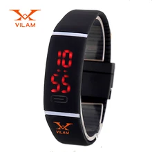 Nouvelle Mise À Niveau Section Étanche LED Bracelet Enfants Femmes Montre Hommes Montre-Bracelet Numérique Sport Choc De Mode Horloge XH104