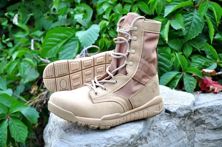 

2017 Men's Tactical Outdoor Hiking Shoes Boots Desert Black Combat Boots Hunting shoes Army boots Desert Airsoft Rubber Boots