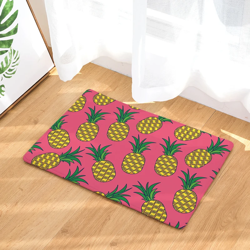 Cross-border law Laiwu 3d printing carpet pineapple bedroom home living room carpet cartoon printing mats mats custom