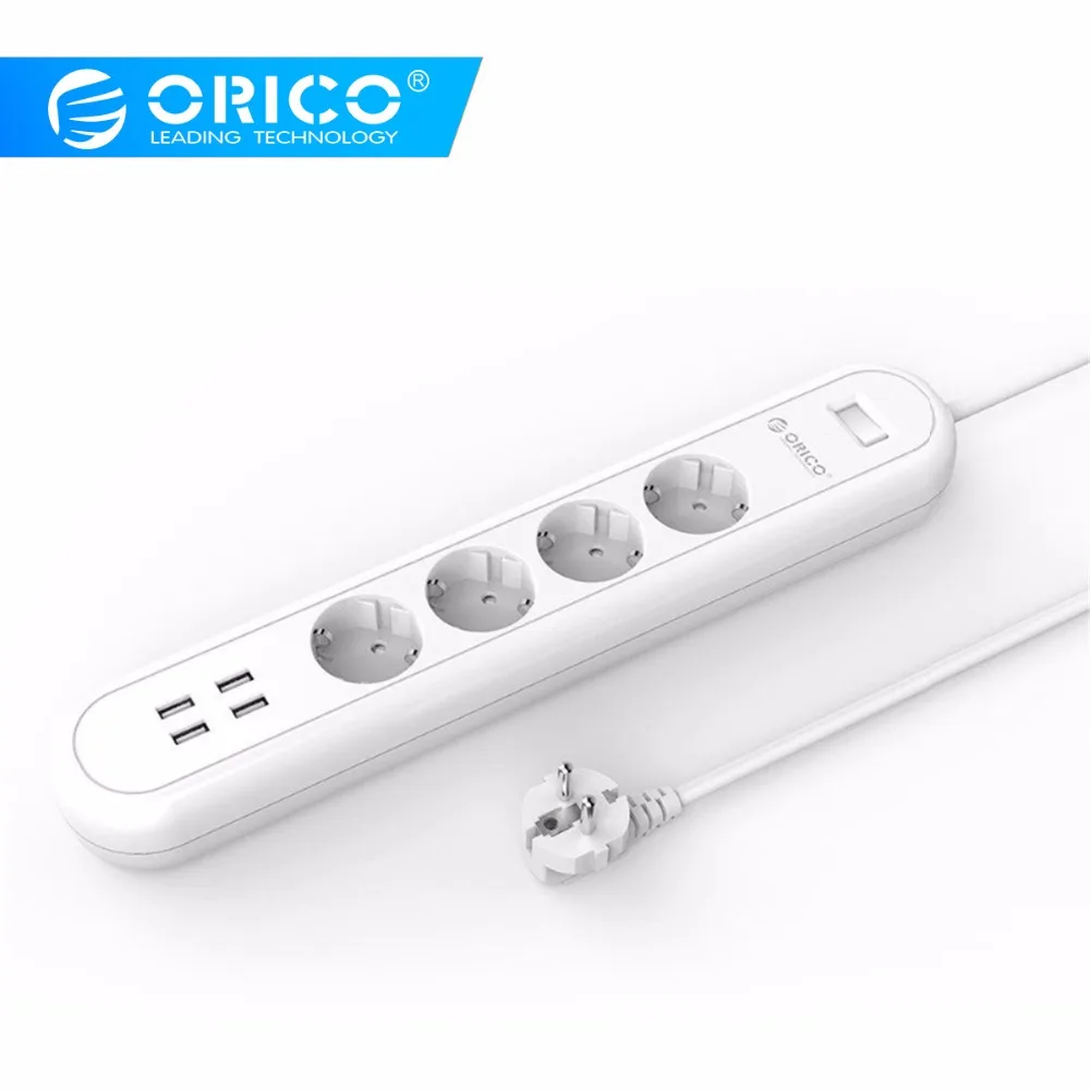 ORICO 1 5 м USB Мощность полосой смарт удлинитель розетка 4 EU переменного тока и Порты