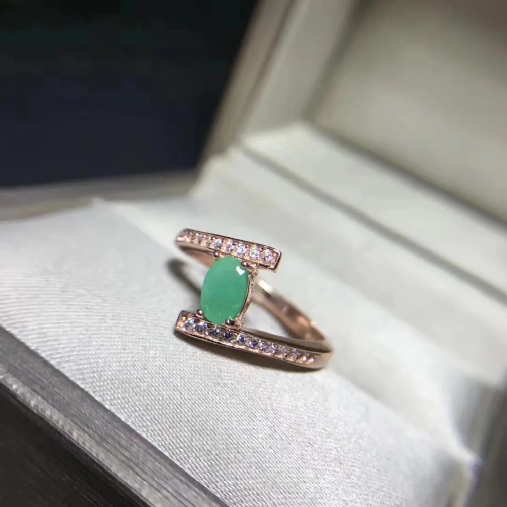 Модные особенности крест натуральный зеленый изумруд кольцо с камнем S925 Серебряный натуральный драгоценный камень кольцо для девочек Для женщин вечерние подарок кольца ювелирные изделия