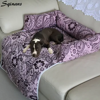 

Sqinans Dog Bed Sofa Blankets Floral Print Car Seat Dog Mats Multifunction Pet Cushions 4 Sizes