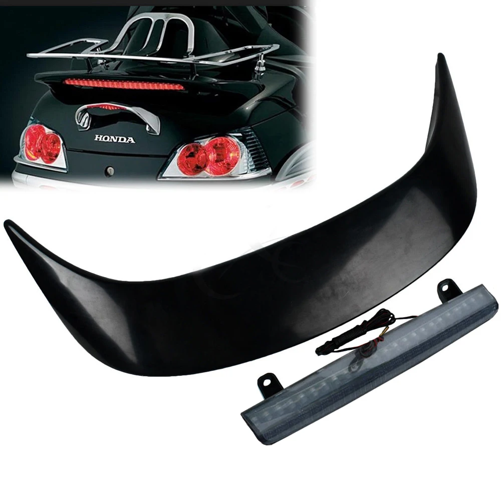 

Rear Trunk Spoiler with LED Somke Lens For Honda GL1800 GOLDWING 2001-2011 New