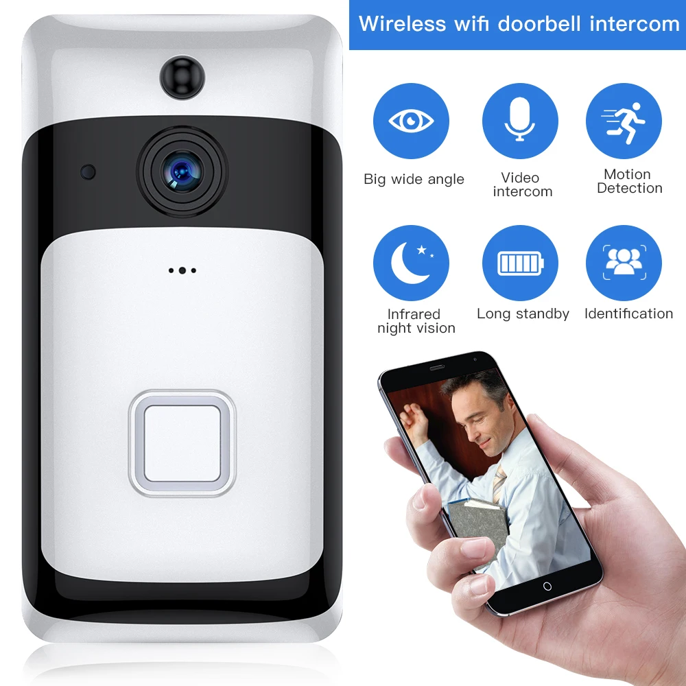 Видеодомофон SDETER беспроводной IP Wi Fi дверной звонок камера ночного видения
