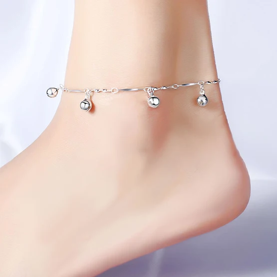 Круглый бисер Персиковое сердце ножной браслет модный серебристый браслет на ногу 925 серебро anklets для женщин бижутерия для ног Шевроле Argent лодыжки - Окраска металла: JL005