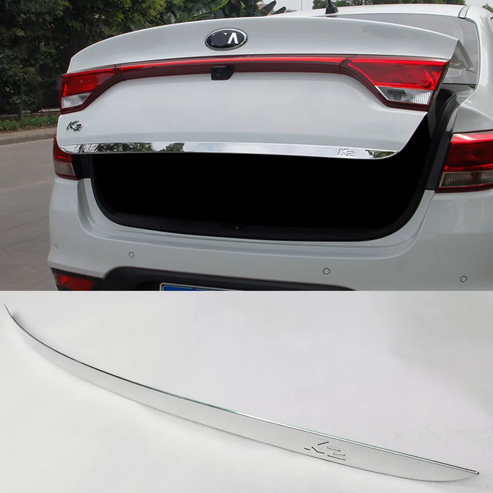  IMTFOO ACCESSORIES FOR KIA RIO K2 2017 REAR DOOR TAILGATE TRIM TRUNK LID MOLDING STICKERS CAR STYLI