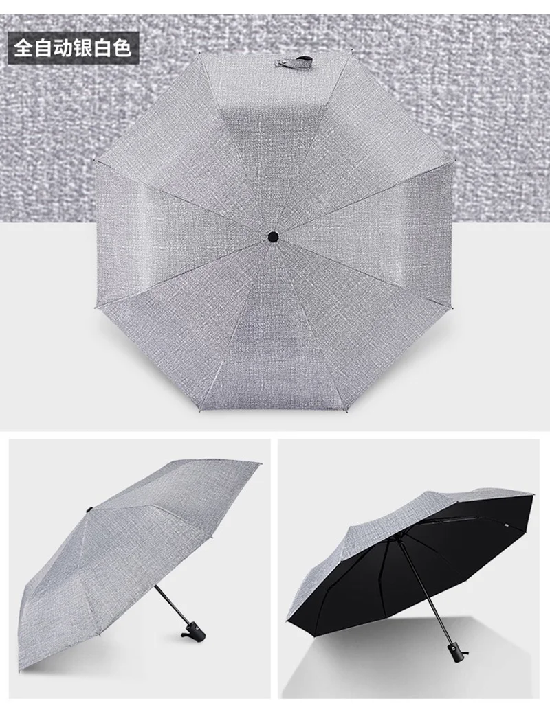 Ветростойкий полностью автоматический зонт от дождя для женщин и мужчин, 3 складных подарочных зонта, компактный большой дорожный деловой автомобильный ЗОНТ 8K