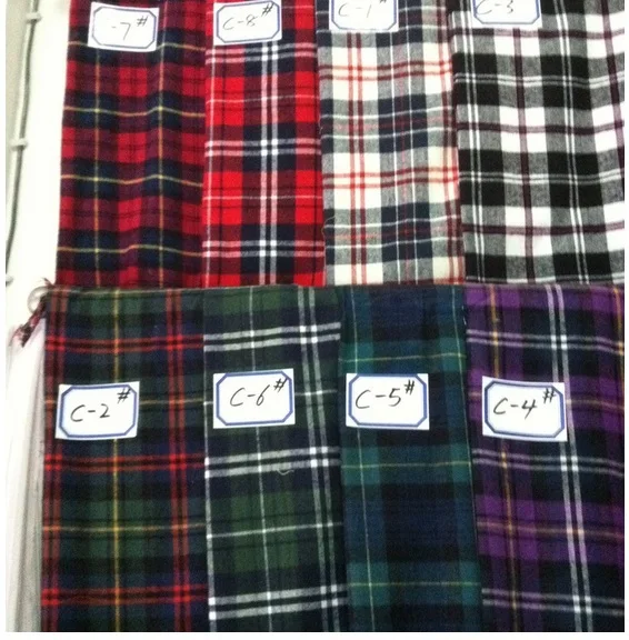 cotton yarn dyed Plaid Flannel 