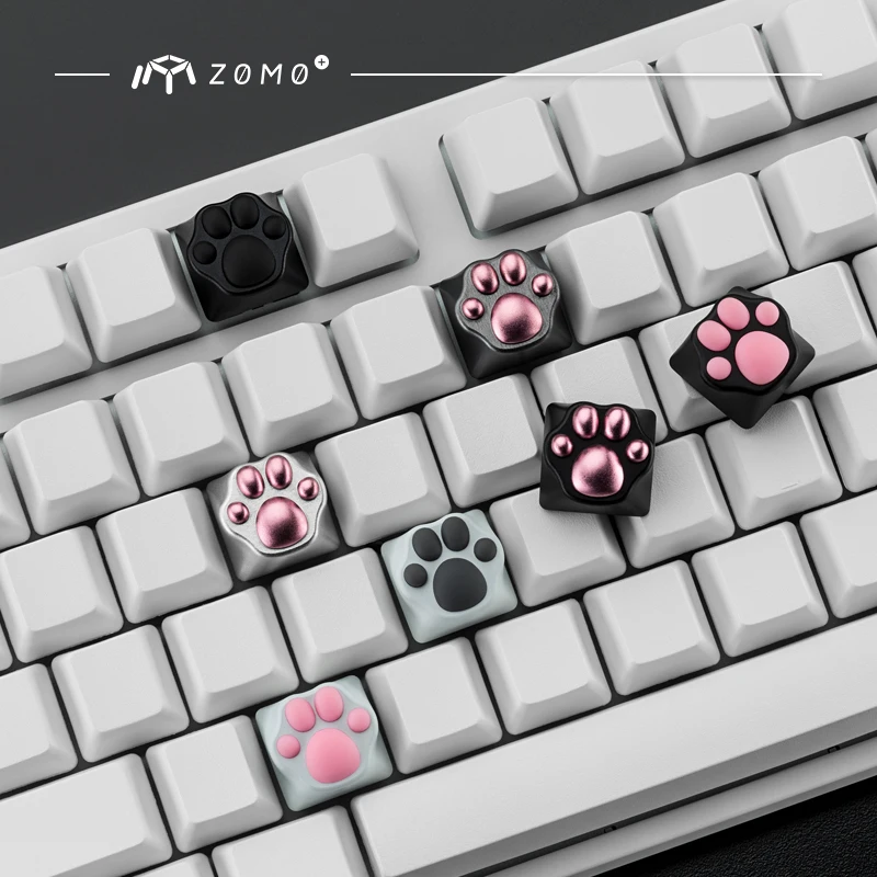 Zomo алюминиевый и силиконовый Kitty Paw Artisan Keycap cat pad CNC анодированный алюминиевый корпус совместим с переключателями Cherry MX