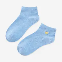 Бренд, милые мягкие хлопковые весенне-летние женские носки-лодочки с сердечками для девочек, Дышащие Короткие носки до щиколотки, один размер, удобные
