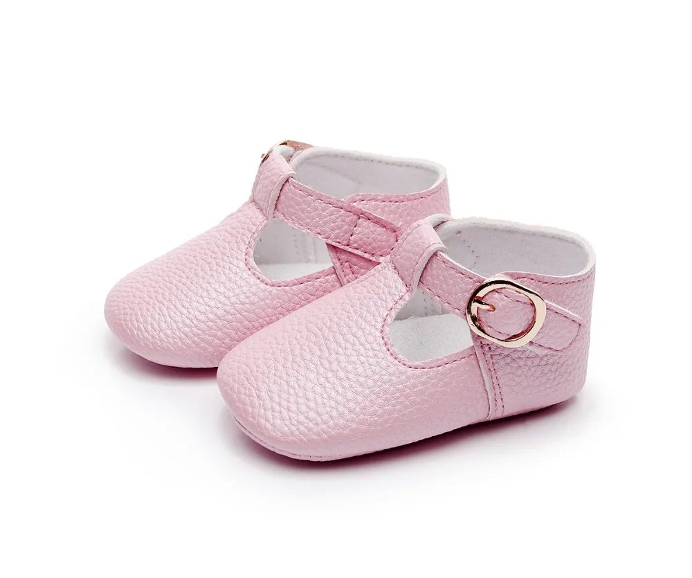 HONGTEYA для новорожденных в стиле «Мэри Джейн» туфли из искусственной кожи, для детей обувь для девочек мягкая подошва, которые делают первые шаги; в стиле принцессы для женщин; балетки с мягкой подошвой для от 0 до 18 месяцев