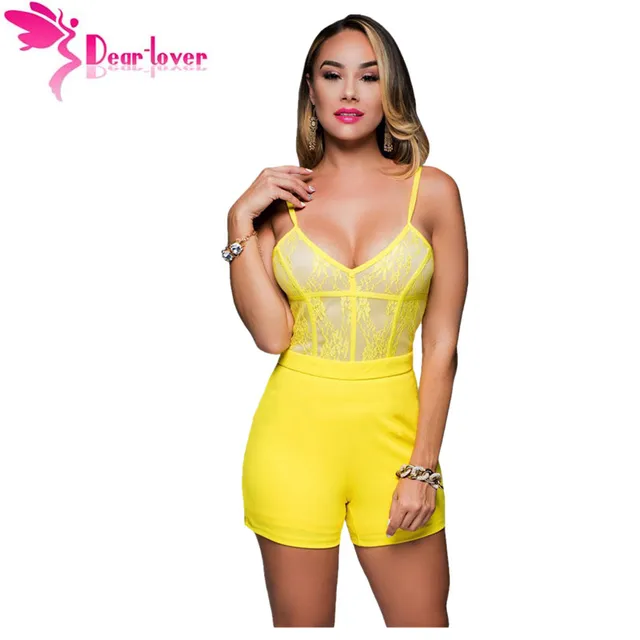 yellow fitted jumpsuit