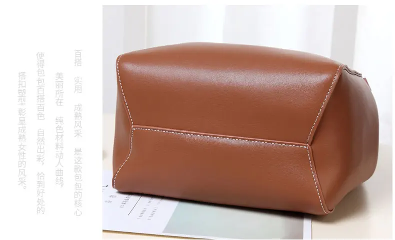 Brand Hot Sale Fashion Ladies Hobos Classic Women Handbag 100% Genuine Leather Large Capacity Shoulder Bag Casual Simple (5)