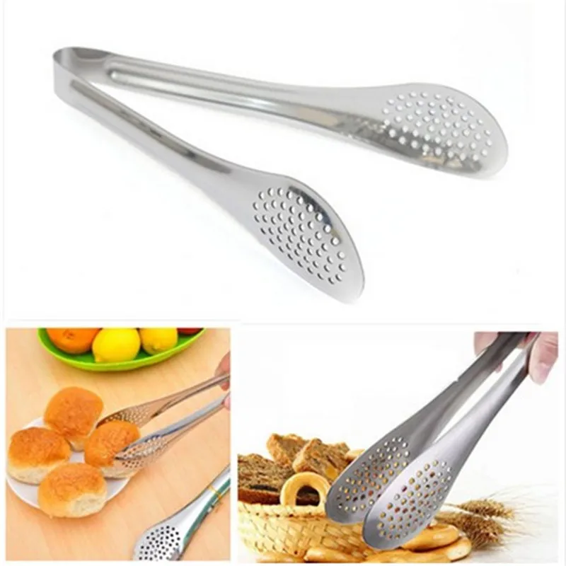 Buy Stainless Steel Food Tongs BBQ Kitchen Cooking