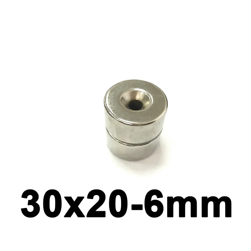 1pcs 30x20-6mm round N35 counter sinking magnet 30x20mm hole 6mm rare earth strong | Обустройство дома