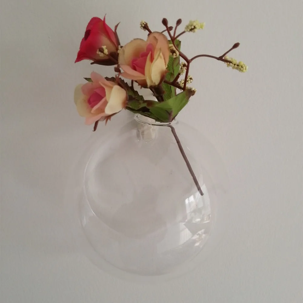 Betty Store 16 шт./упак. Диаметр = 8 см прозрачный настенный стеклянный шар, Террариум ваза, домашний декор