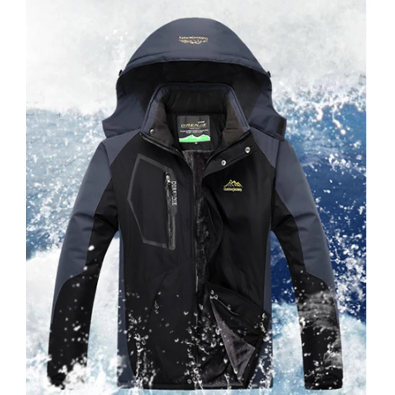 الرجال الشتاء الصيد للماء التزلج الفراء الدافئة في الهواء الطلق الرحلات سترة SoftShell بانت التنزه تسلق التخييم السفر دعوى 5XL S35