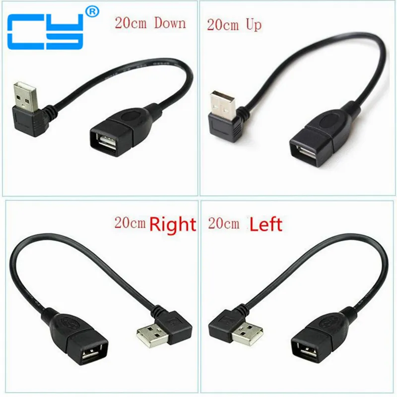 90 Degree Up Down Left Right Angled USB 2 0 A Male to USB 2 0