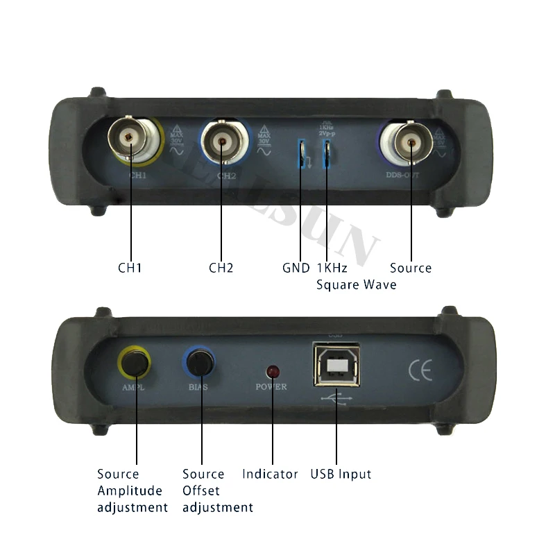 ISDS2062B виртуальный ПК USB осциллограф DDS сигнал 2CH 20 МГц полоса пропускания 60MSa / s 12bit
