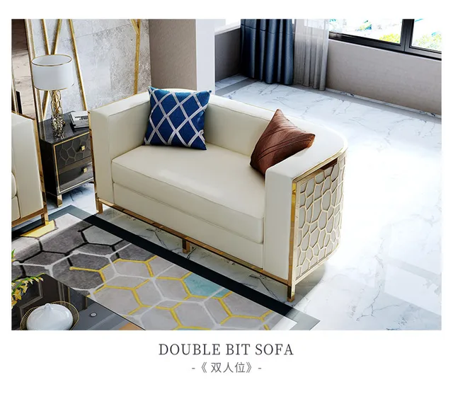 Post Modern Cloth Sofa Model Room Hong Kong Style Light Luxury Post Modern Cloth Sofa Model Room Hong