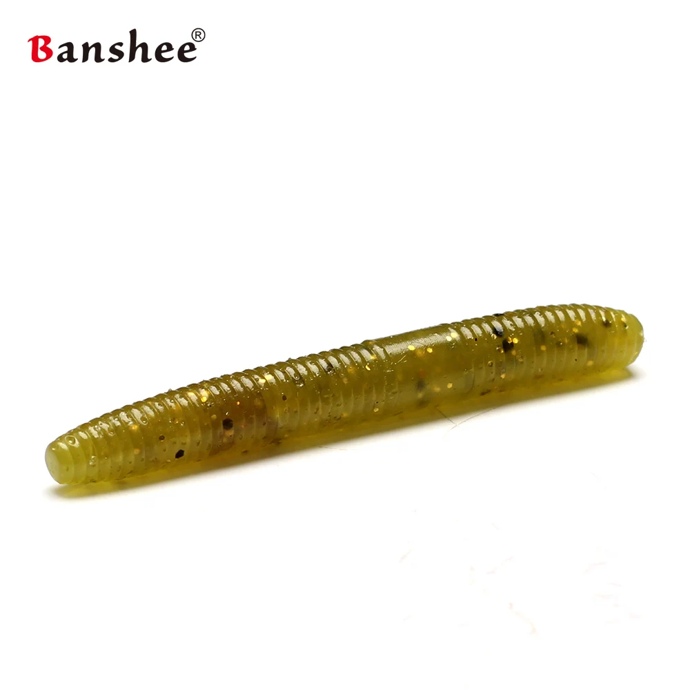 Banshee 20 шт., Мягкая приманка Shad 50 мм, 1,6 г, червь/личинки, рыболовная приманка, воблеры для ловли окуня/карпа, снасть Искусственные Силиконовые Приманки, резина