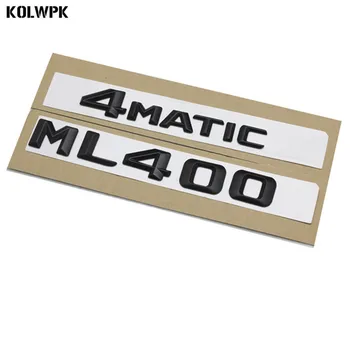 

High quality ABS NEW Asian black Car Rear Trunk Lid Emblem Badge ML400 ML450 4Matic Letters For Mercedes ML-Class Car Stickers