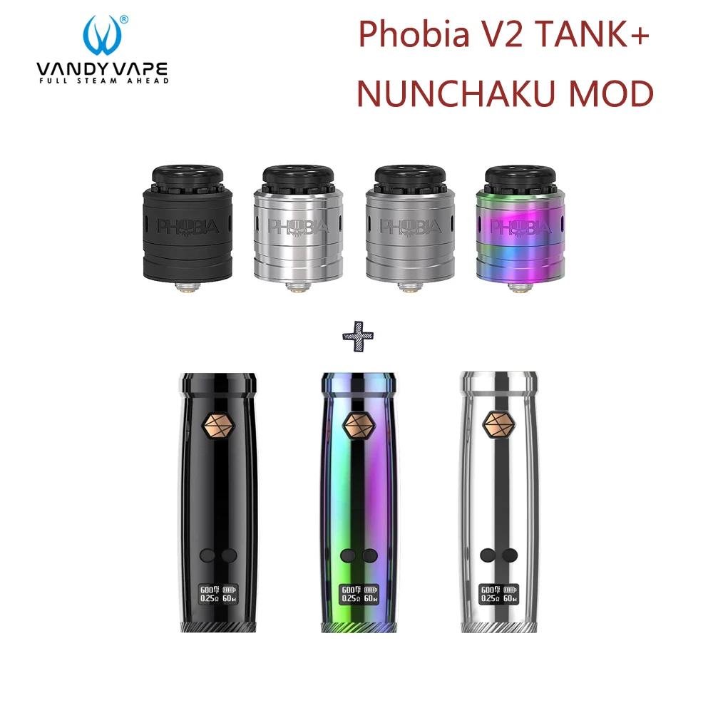 Оригинальный vandy VAPE фобия V2 бак атомайзера RDA с нунчаку Mod в сочетании Vandyvape