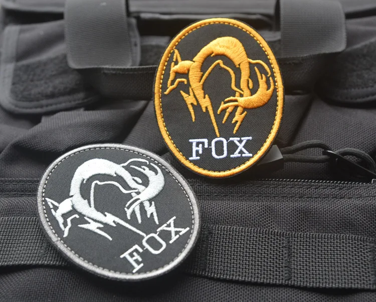FOX HOUND embroidered patch for clothing Special ghost black Metal gear solid Borderless MGS patch backpack military jack patch