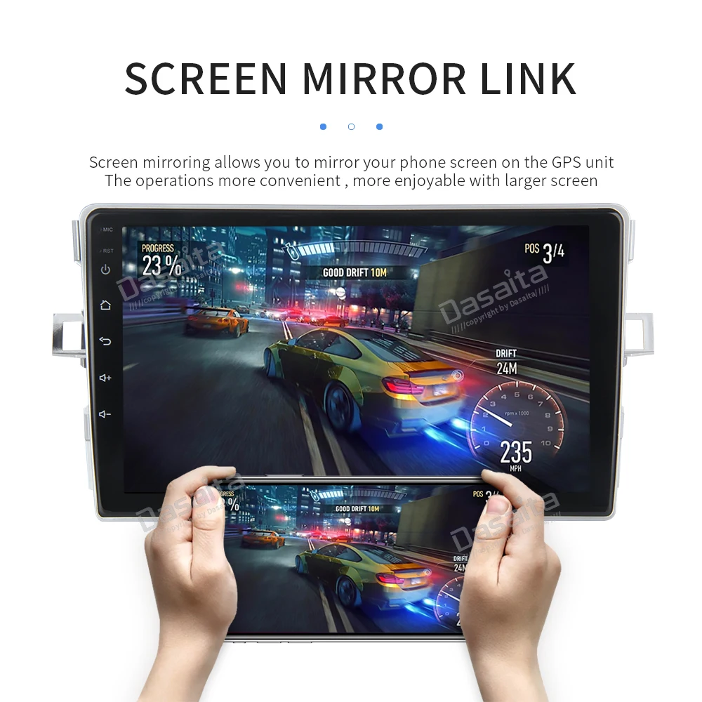 Dasaita " Android 9,0 Автомобильный мультимедийный плеер для Toyota Verso EZ радио 2007 2008 2009 2010 2012 2013 автомобильное радио с GPS видео