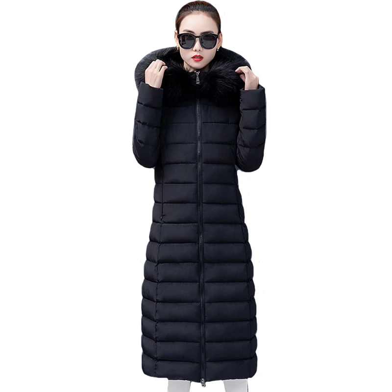 Best 2019 High Quality Women Winter Jacket Hooded With Fur Collar Long Female Coat Warm Thicken Ladies Parka