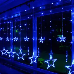 138 светодиодные лампы Романтические звезды моделирование светодиодный Рождественский оптический свет мигающий свет Рождество сверкающий