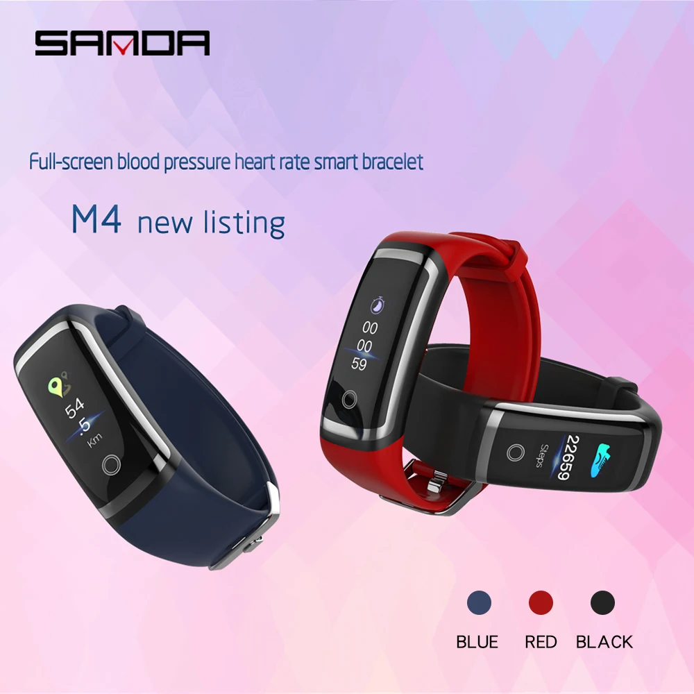 

SANDA Bluetooth Smart Watch for iPhone Samsung HUAWEI Sport Fitness Watches Continuous Heart Rate Blood Pressure Bracelet Reloj