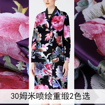 

114cm heavy silk fabric 30mm silk heavy satin fabric luxury glossy cheongsam bedding silk fabric material wholesale silk cloth