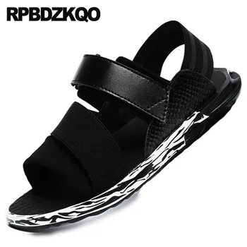 

beach shoes casual fashion strap open toe slip on flat mens sandals 2019 summer outdoor slippers designer slides mesh black