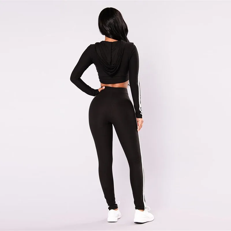 Wonder Beauty New Autumn Bodycon Jumpsuit Long Sleeve Hoodied Sweatshirt Two Piece Rompers Macacao Feminino Sexy Club Jumpsuits (4)
