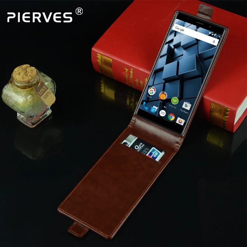 

Pierves Luxury Card Slot flip cover PU Leather Case For Vertex Impress Cube