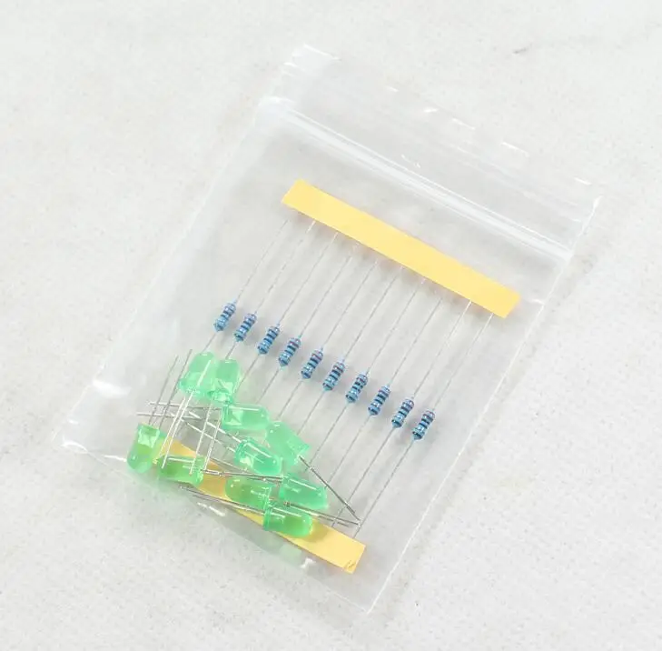 GREEN LED Lamp Experimental Package Include 10pcs LED 10pcs Resistance Suitable For Raspberry Pie For font