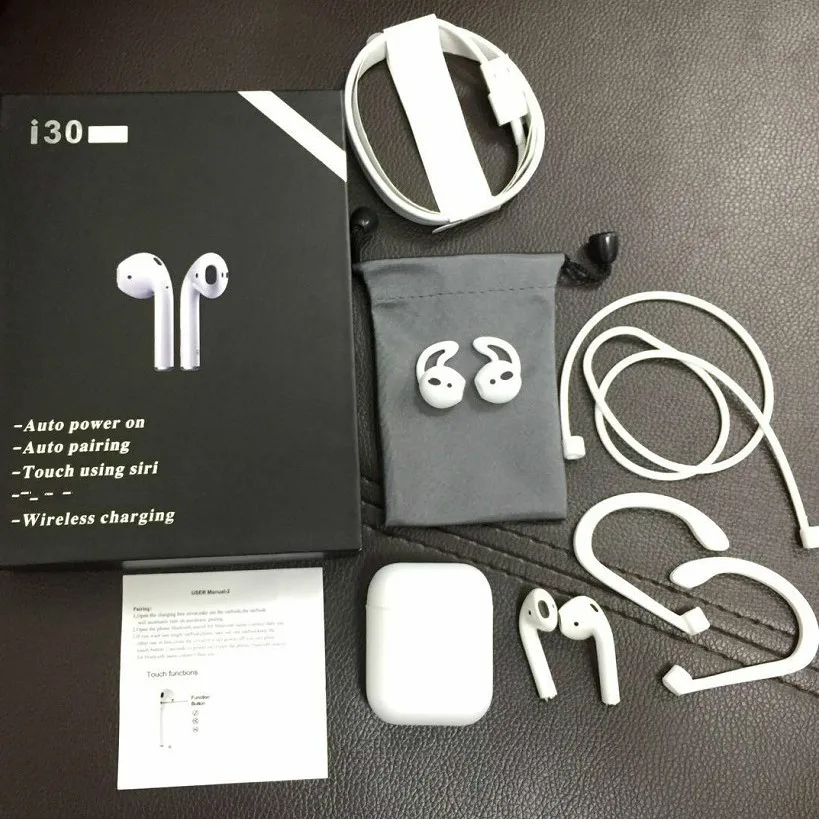 

I30 Tws 1:1 i30tws Auto Pairing Headphones Wireless Blue tooth V5.0 Earbuds Wireless Charging Earphones