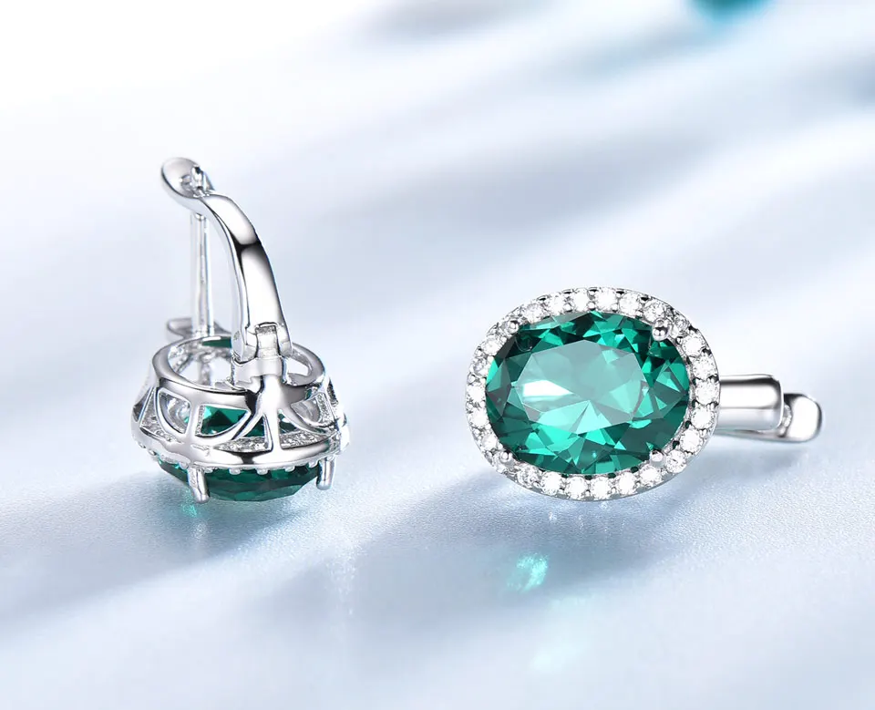 UMCHO-Emerald-925-sterling-silver-clip-earring-for-women-EUJ084E-1-PC_05