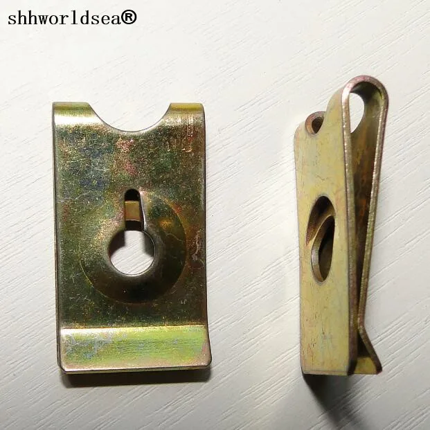 shhworldsea 100PCS Zinc plating color U type iron clamp Auto Metal Clip