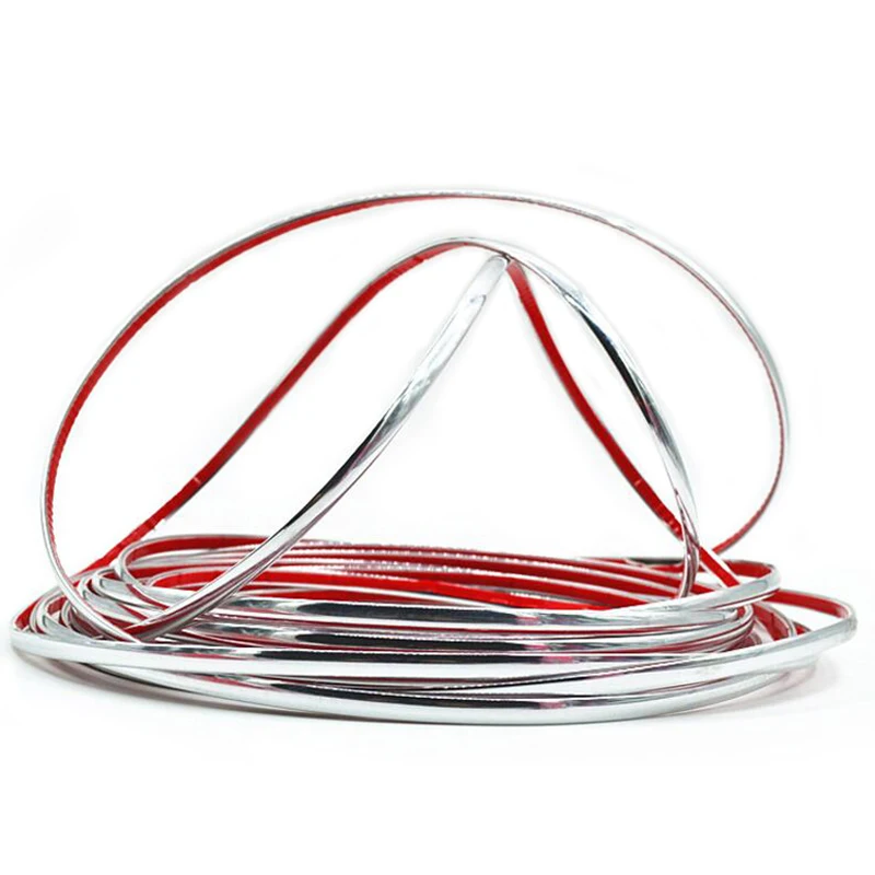 6mm Car Chrome Body Strip Bumper Auto Silver DIY Decoration Protective Moulding Styling Trim Auto Protector Sticker 13Meters