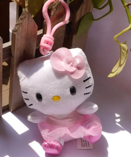 Супер мягкая кукла плюшевый " 10 см Hello kitty кролик брелок Декор плюшевый чучело животное - Цвет: Белый