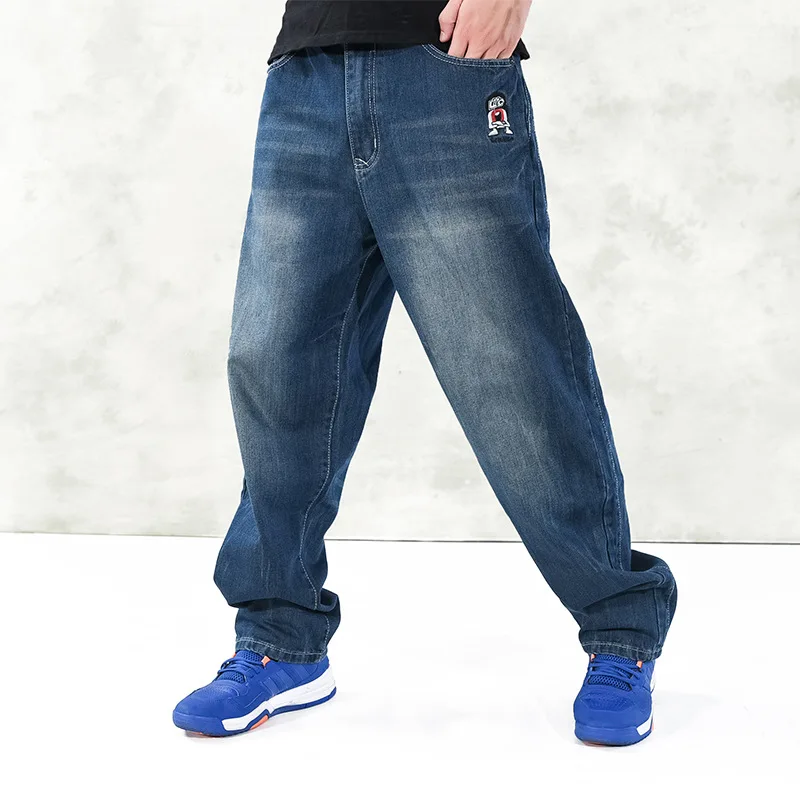 

Designer 2017 New Fashion Denim Hip Hop Baggy Autumn Winter Jeans Men Distressed Plus Size 30 44 46