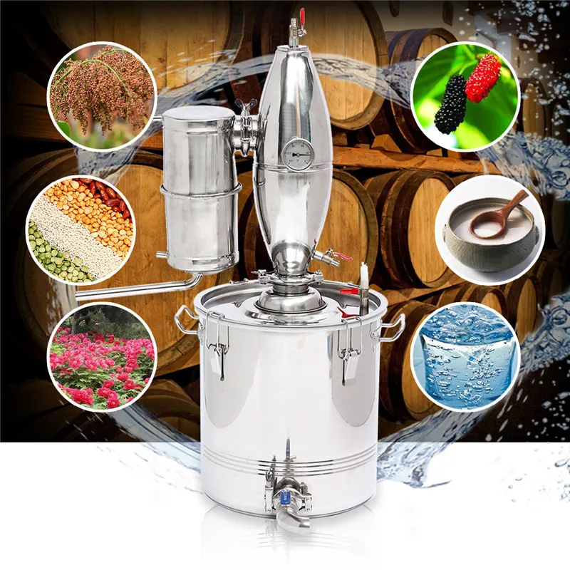 25L 45L Stainless Distiller Home Brew Kit Moonshine Wine Making Boiler