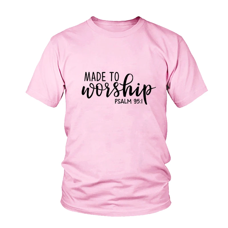 Летняя стильная повседневная модная одежда 90 S футболка для поклонения христианским женщинам рубашка эстетические Популярные топы для девочек - Цвет: Pink