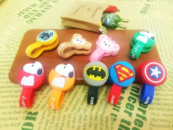 

100pcs Super Hero The Avengers Cartoon Cable Winder Headphone Earphone Cable Wire Organizer Cord Holder For iphone samsung