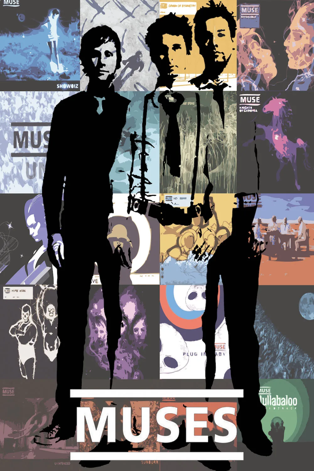 

Custom Classical Home Decor Muses Poster Size (50x76cm) Matthew Bellamy Dominic Howard Chris Wolstenholme Wall Sticker